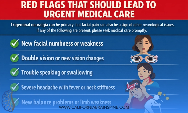 Red flags that should lead to urgent medical care