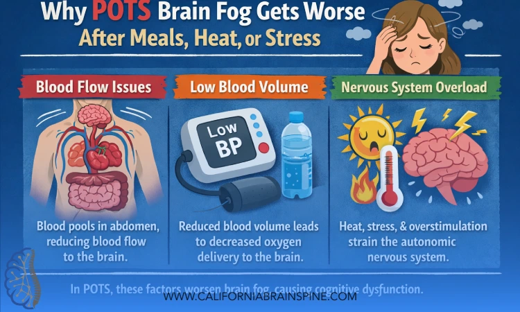 Why POTS brain fog gets worse after meals, heat, or stress